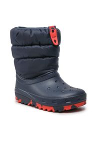 Crocs Śniegowce Classic Neo Puff Boot K 207684 Granatowy. Kolor: niebieski