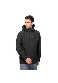 Kurtka trekkingowa męska Jack Wolfskin 11151416000. Typ kołnierza: kaptur. Kolor: wielokolorowy, czarny