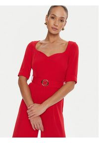 Rinascimento Kombinezon CFC0125323003 Czerwony Wide Leg. Kolor: czerwony. Materiał: syntetyk #3