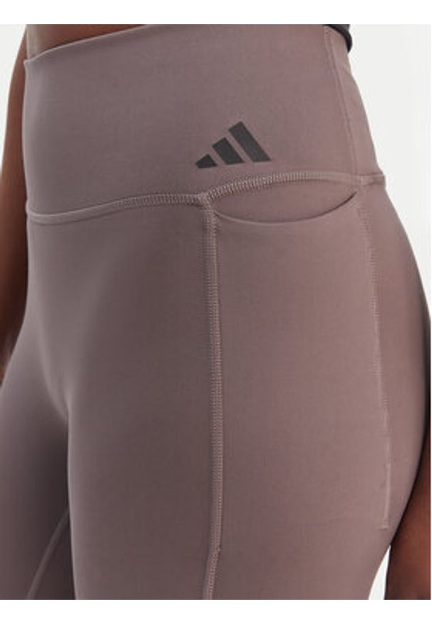 Adidas - adidas Legginsy Optime Workout 3-Stripes KE7530 Szary Slim Fit. Kolor: szary. Materiał: syntetyk