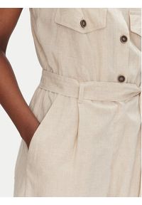 ACCESS FASHION Kombinezon 53-5500-133 Beżowy Regular Fit. Kolor: beżowy. Materiał: len #2