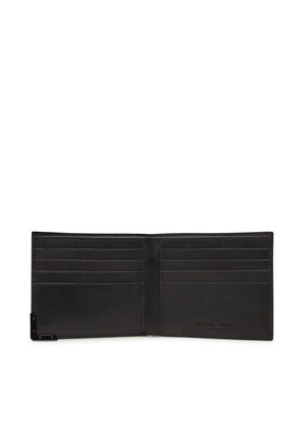 Emporio Armani Mały Portfel Męski EM000992 AF13671 UC001 Czarny. Kolor: czarny. Materiał: skóra