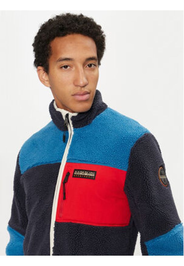 Napapijri Polar Yupik NP0A4GNT Granatowy Regular Fit. Kolor: niebieski. Materiał: syntetyk