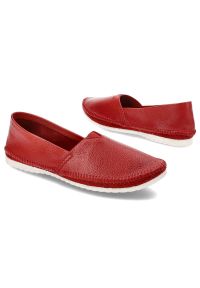 Czerwone Baleriny Maciejka Wygodne Obuwie Damskie. Okazja: na co dzień. Kolor: czerwony. Materiał: skóra. Styl: casual, elegancki #4