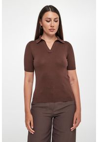 Weekend Max Mara - Polo damskie jedwabne Roncolo WEEKEND MAX MARA. Typ kołnierza: polo. Materiał: jedwab #3