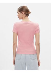 Tommy Jeans T-Shirt Essential DW0DW17383 Różowy Slim Fit. Kolor: różowy. Materiał: bawełna #3