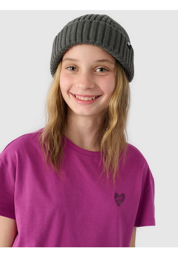 4f - 4F T-shirt gładki dziewczęcy - różowy 158 (12-13 lat). Okazja: na co dzień. Kolor: różowy. Materiał: bawełna, jersey, dzianina. Długość rękawa: krótki rękaw. Długość: krótkie. Wzór: gładki. Sezon: lato. Styl: sportowy, klasyczny, casual