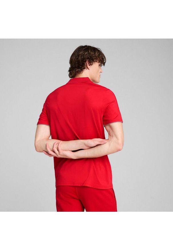 Koszulka Puma Ferrari Race Cloudspun Polo, Mężczyźni. Typ kołnierza: polo. Kolor: czerwony. Materiał: poliester, materiał