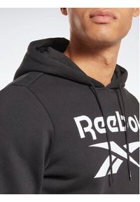 Reebok Bluza Identity Stacked Logo H54802 Czarny Regular Fit. Kolor: czarny. Materiał: bawełna #4
