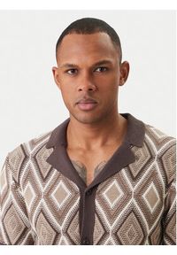 JOOP! Jeans Koszula Diamor 30101667 Brązowy Regular Fit. Kolor: brązowy. Materiał: bawełna #5