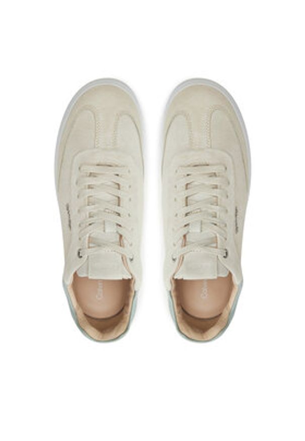 Calvin Klein Sneakersy Cupsole Lace Up - Sue HW0HW02436 Beżowy. Kolor: beżowy. Materiał: zamsz, skóra
