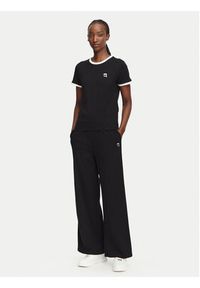 Karl Lagerfeld - KARL LAGERFELD T-Shirt Ikon Patch A3W17078 Czarny Slim Fit. Typ kołnierza: dekolt w karo. Kolor: czarny. Materiał: bawełna #3