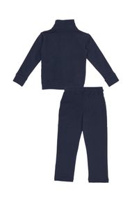 LEONE 1947 APPAREL - Podstawowy dres dziewczęcy z pełnym kołnierzem zapinanym na zamek. Okazja: na uczelnię. Kolor: niebieski. Materiał: dresówka. Styl: sportowy