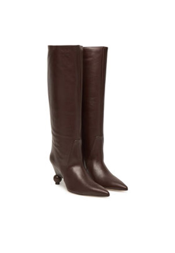Weekend Max Mara Kozaki Tasca 2525796075600 Brązowy. Kolor: brązowy. Materiał: skóra