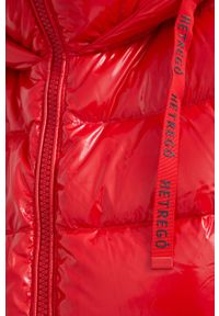 Hetrego Kurtka puchowa damska kolor czerwony zimowa. Okazja: na co dzień. Kolor: czerwony. Materiał: puch. Sezon: zima. Styl: casual #4