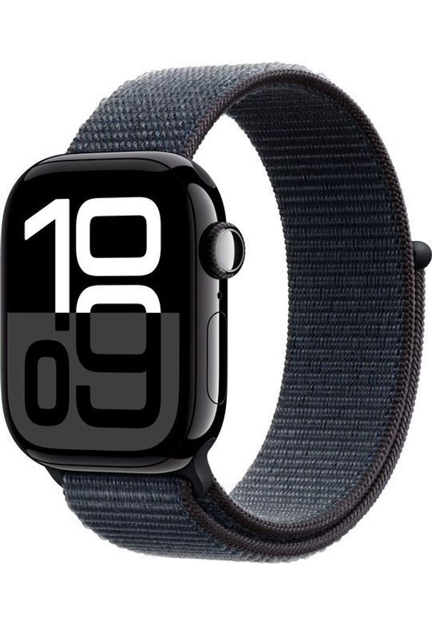 APPLE - Smartwatch Apple Watch 10 GPS 42mm Jet Black Alu Sport Loop Granatowy (null). Rodzaj zegarka: smartwatch. Kolor: niebieski. Styl: sportowy