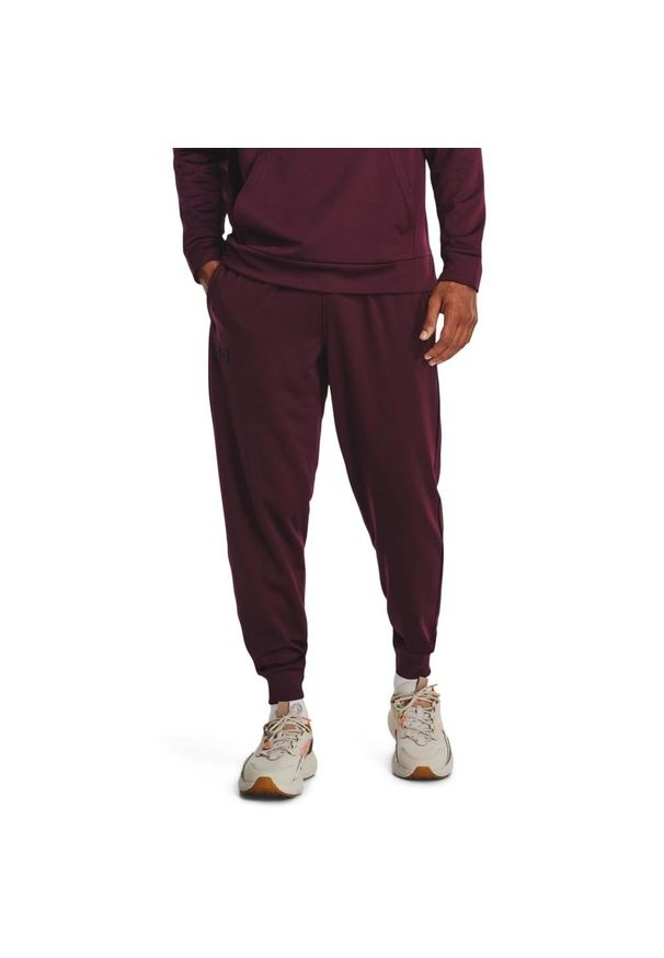 Spodnie dresowe męskie Under Armour Fleece Joggers. Kolor: czerwony. Materiał: dresówka