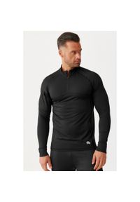 ROUGH RADICAL - Bluza fitness męska Rough Radical North Zip szybkoschnąca. Kolor: czarny. Sport: fitness