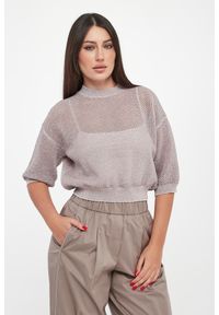 Sweter damski pleciony z cekinami PESERICO #1