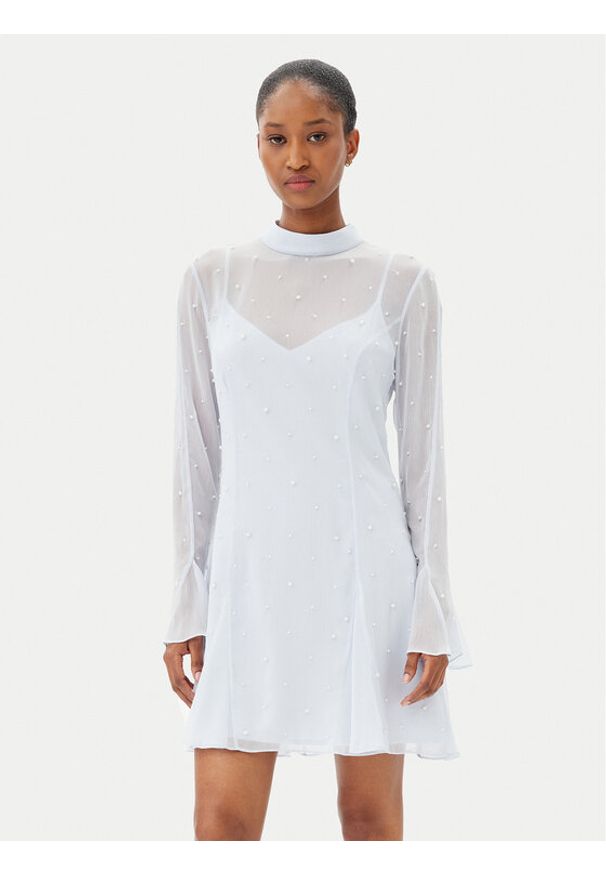 French Connection Sukienka koktajlowa 71YBD Błękitny Regular Fit. Kolor: niebieski. Materiał: syntetyk. Styl: wizytowy