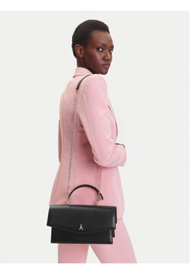 Patrizia Pepe Torebka 8B0225/L061 Czarny. Kolor: czarny. Materiał: skórzane