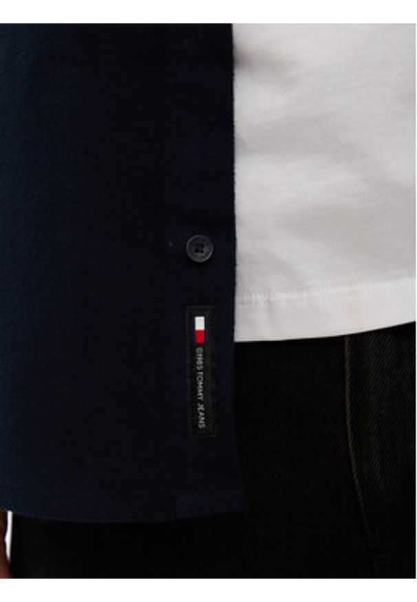 Tommy Jeans Koszula DM0DM19656 Granatowy Regular Fit. Kolor: niebieski. Materiał: bawełna