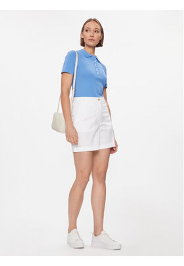 TOMMY HILFIGER - Tommy Hilfiger Szorty materiałowe WW0WW41769 Biały Regular Fit. Kolor: biały. Materiał: bawełna