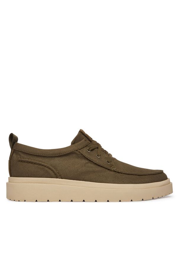 Clarks Półbuty Polden Moc 26186615 Zielony. Kolor: zielony. Materiał: materiał