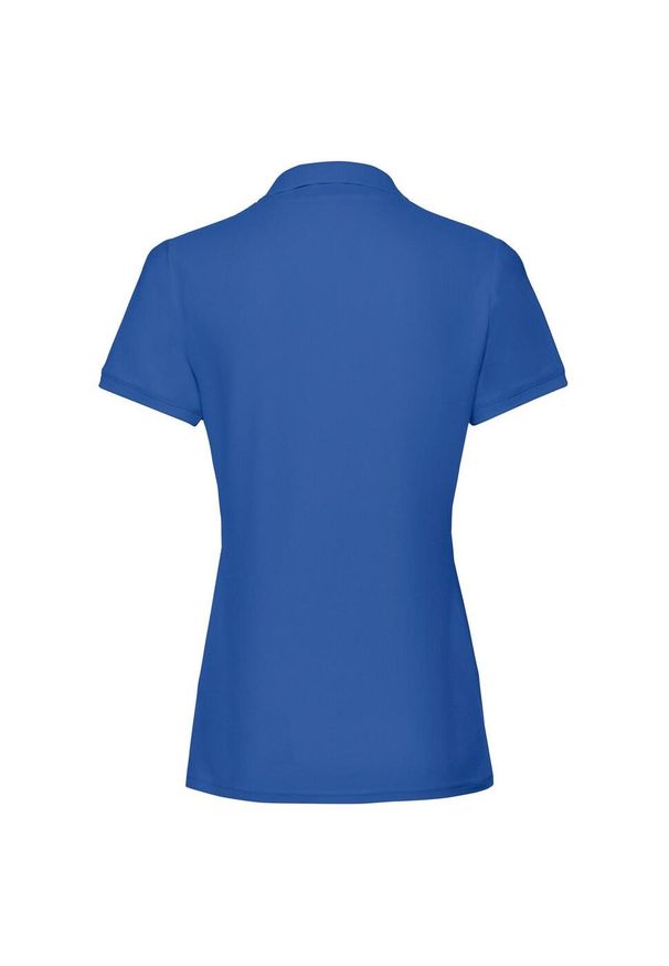 FRUIT OF THE LOOM - Damska Koszulka Polo Premium Plain. Typ kołnierza: polo. Kolor: niebieski
