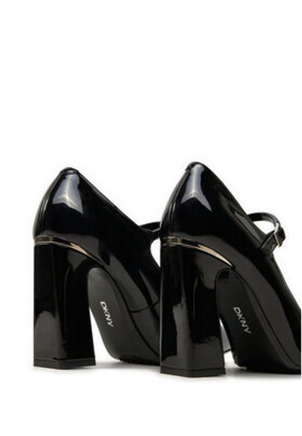 DKNY Czółenka Spruce K4423450 Czarny. Kolor: czarny. Materiał: lakier, skóra