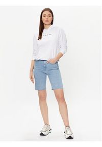 Tommy Jeans Bluza Serif Linear DW0DW15649 Biały Regular Fit. Kolor: biały. Materiał: syntetyk