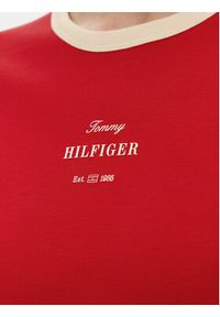 TOMMY HILFIGER - Tommy Hilfiger T-Shirt Monotype WW0WW44586 Czerwony Regular Fit. Kolor: czerwony. Materiał: bawełna #3