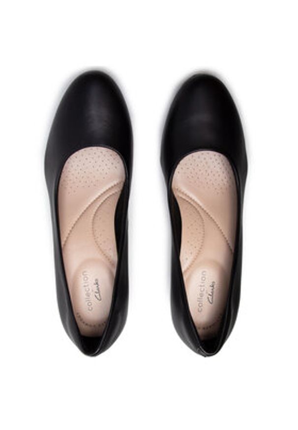Clarks Czółenka Ambyr Joy 261577644 Czarny. Kolor: czarny. Materiał: skóra