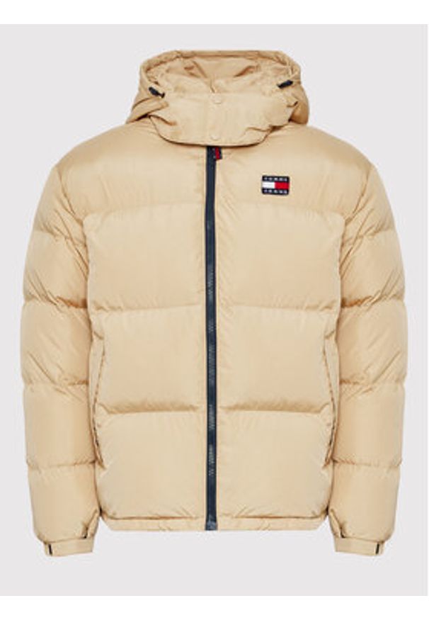 Tommy Jeans Kurtka puchowa Alaska DM0DM15445 Beżowy Regular Fit. Kolor: beżowy. Materiał: puch, syntetyk