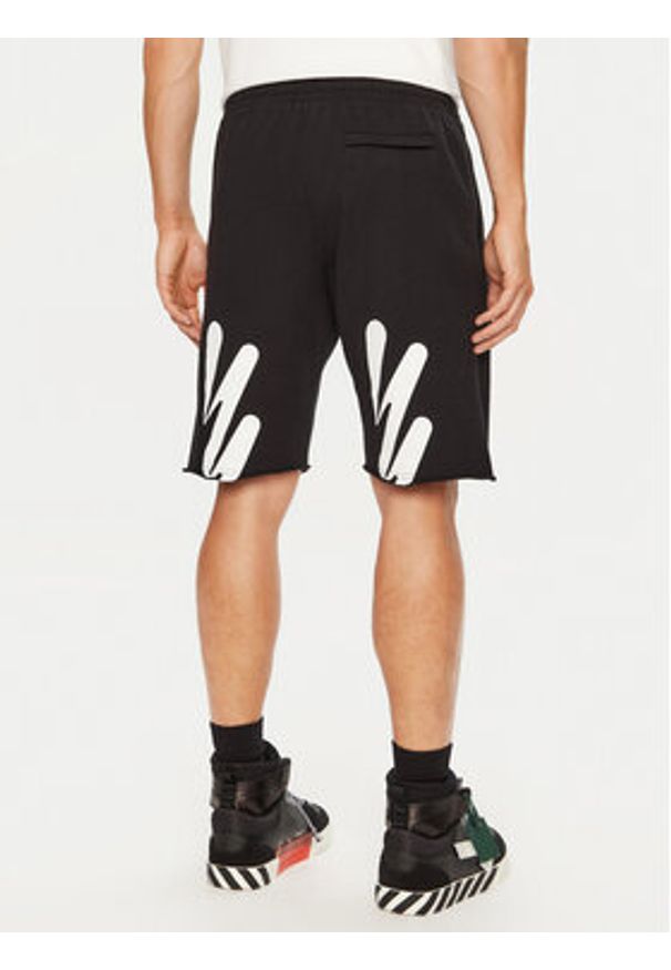 OFF-WHITE - Off-White Szorty sportowe OMCI006S22FLE0151001 Czarny Regular Fit. Kolor: czarny. Materiał: bawełna. Styl: sportowy