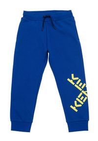 Kenzo kids - Kenzo Kids Spodnie dresowe K24276 Niebieski Regular Fit. Kolor: niebieski. Materiał: bawełna #1