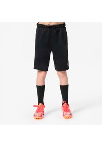 KIPSTA - Spodenki bramkarskie do piłki nożnej dla dzieci Kipsta F100. Kolor: czarny. Materiał: poliester, materiał. Styl: sportowy #1