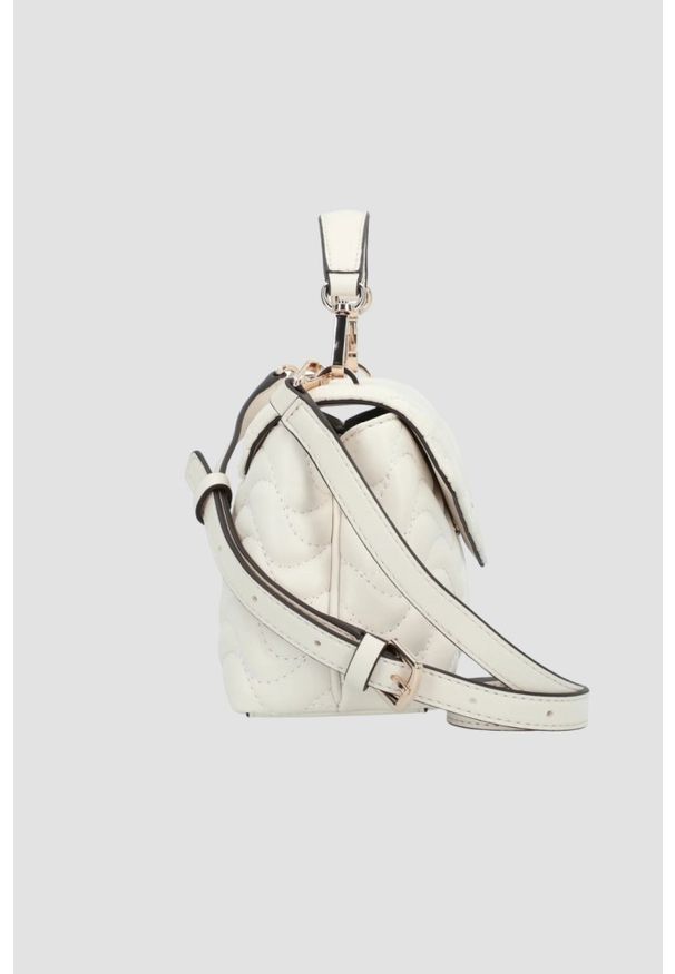 Guess - GUESS Biała damska torebka pikowana Mini. Kolor: biały. Materiał: pikowane. Styl: elegancki