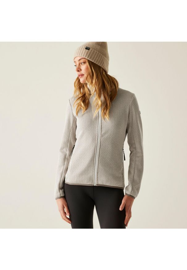 Regatta - Polar damski rozsuwany Elzie. Kolor: biały. Materiał: polar