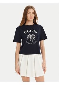 Guess T-Shirt V5GI04 I3Z14 Granatowy Regular Fit. Kolor: niebieski. Materiał: bawełna