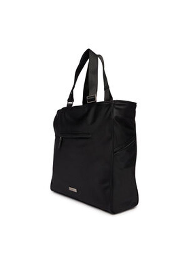 Calvin Klein Torba Sleek Pocket Tote LV04D3340G Czarny. Kolor: czarny. Materiał: materiał