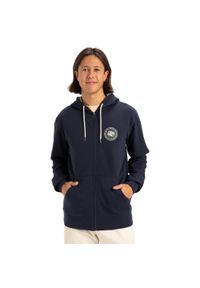Quiksilver - Bluza na zamek dla Mężczyzn CIRCLE BACK Czarny. Kolor: niebieski. Materiał: bawełna, poliester, dzianina. Długość rękawa: długi rękaw. Długość: długie