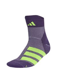 Adidas - Skarpety RUNxADIZERO 1 Pair. Kolor: żółty, fioletowy, biały, wielokolorowy. Technologia: ClimaCool (Adidas). Sport: fitness #1