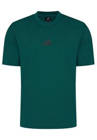 Adidas - adidas T-Shirt Essentials Small Logo JF1096 Zielony Regular Fit. Kolor: zielony. Materiał: bawełna #8