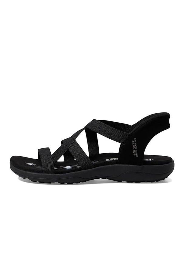skechers - Sandały Skechers Model Reggae Slim Kolor Czarny. Okazja: na plażę. Kolor: czarny. Materiał: tkanina. Styl: sportowy