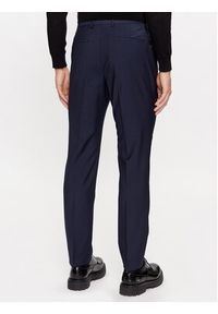 Calvin Klein Spodnie garniturowe K10K111722 Granatowy Slim Fit. Kolor: niebieski. Materiał: wełna