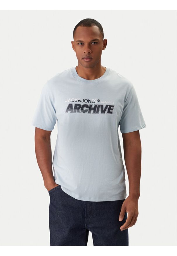 Jack & Jones T-Shirt Brat Tee 12288103 Niebieski Regular Fit. Kolor: niebieski. Materiał: bawełna