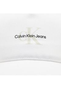 Calvin Klein Jeans Czapka z daszkiem Mono Logo Print Cap K50K512140 Biały. Kolor: biały. Materiał: materiał. Wzór: nadruk