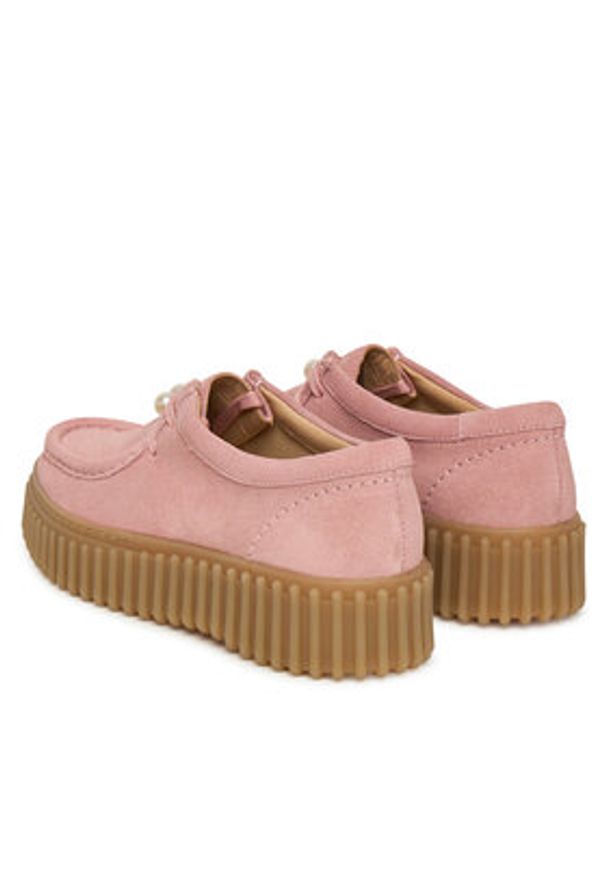 Clarks Półbuty Torhill Bee 26184585 Różowy. Kolor: różowy. Materiał: skóra, zamsz