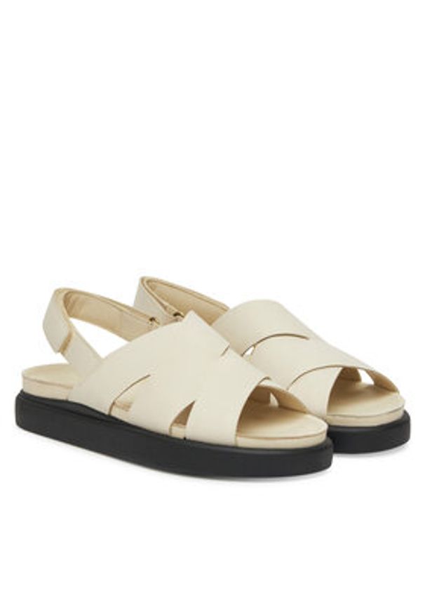 Clarks Sandały Aristella Sun 26181257 Beżowy. Kolor: beżowy. Materiał: skóra